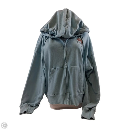 Sweatshirt Hoodie By American Eagle In Teal, Size: Xl