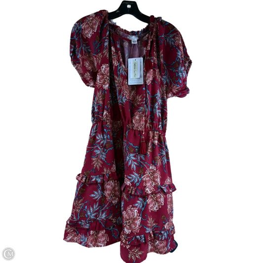 Dress Casual Midi By Clothes Mentor In Blue & Red, Size: L