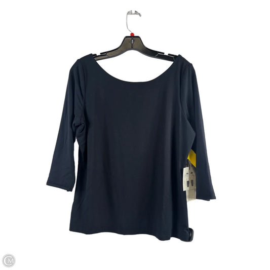 Top 3/4 Sleeve Basic By Rachel Zoe In Black, Size: M