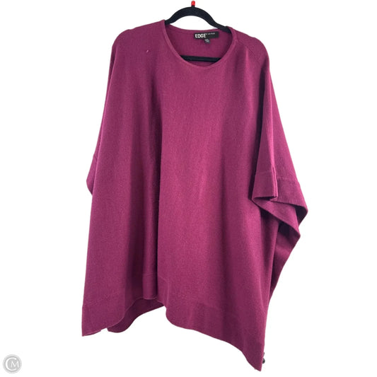 Poncho By Edge In Maroon, Size: Osfm