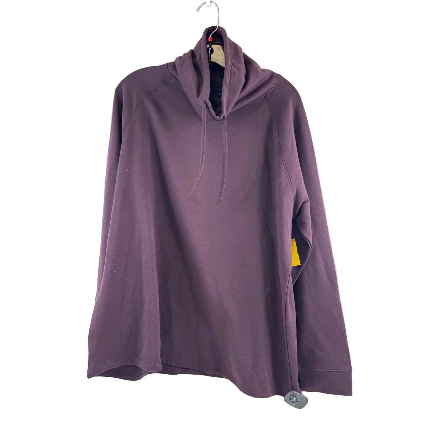 Athletic Top Long Sleeve Collar By 32 Degrees In Maroon, Size: Xl