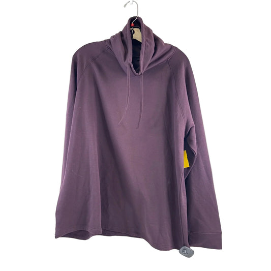 Athletic Top Long Sleeve Collar By 32 Degrees In Maroon, Size: Xl