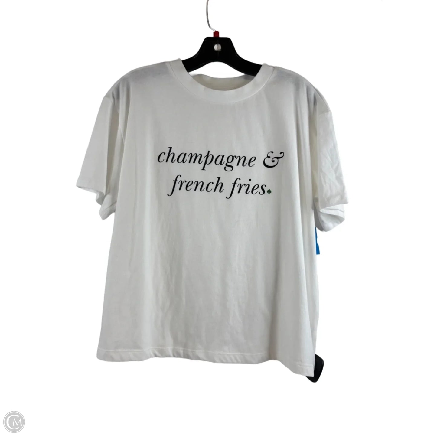 Top Short Sleeve Designer By Kate Spade In Black & White, Size: M