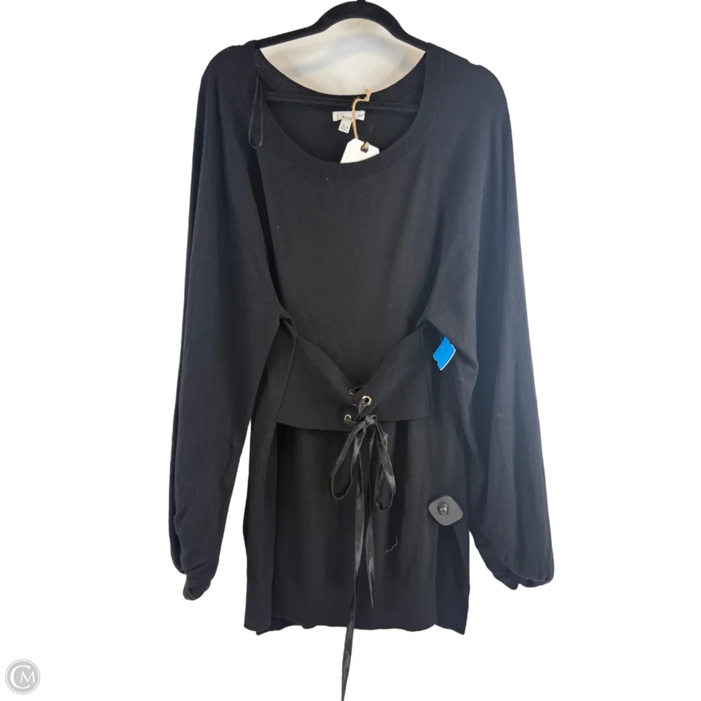 Tunic Long Sleeve By Leith In Black, Size: M