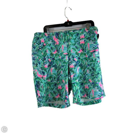 Shorts Designer By Lilly Pulitzer In Blue & Green, Size: 16