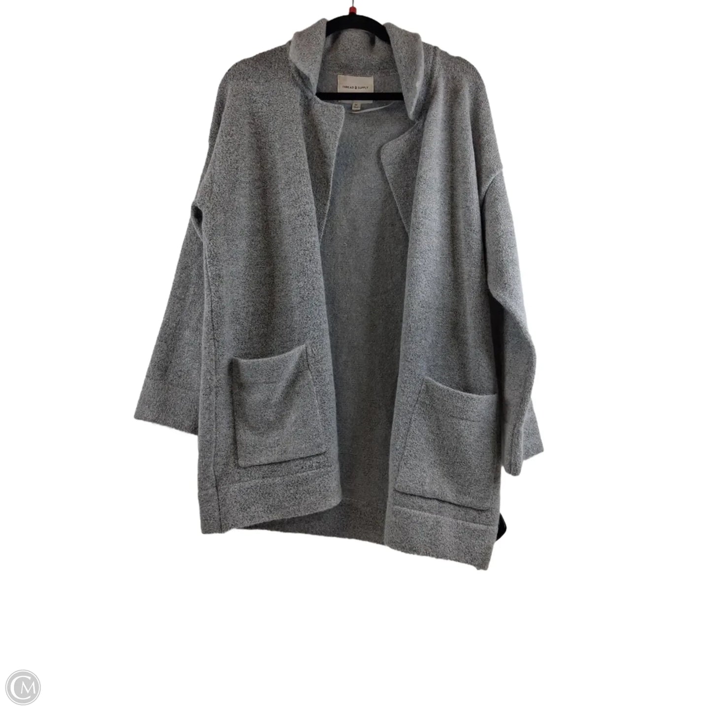 Sweater Cardigan By Thread And Supply In Grey, Size: M
