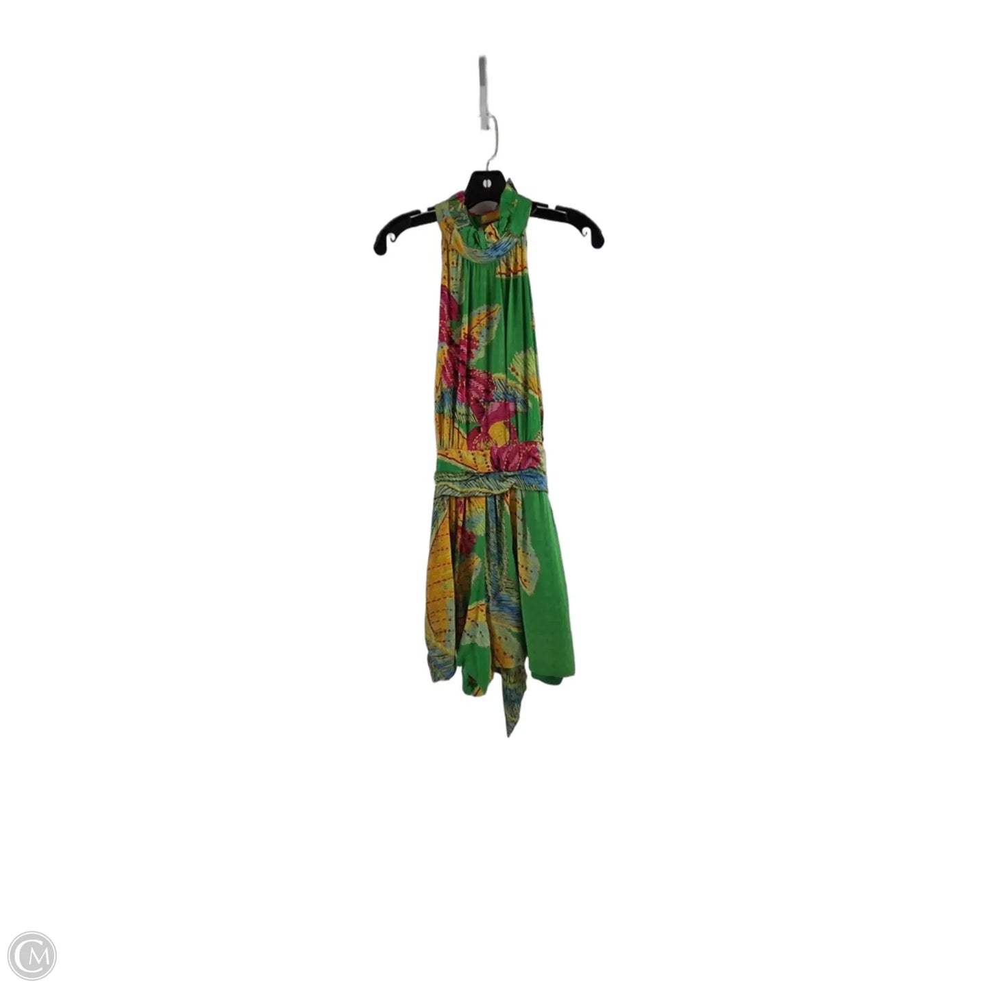Romper By Cynthia Rowley In Green & Pink, Size: M