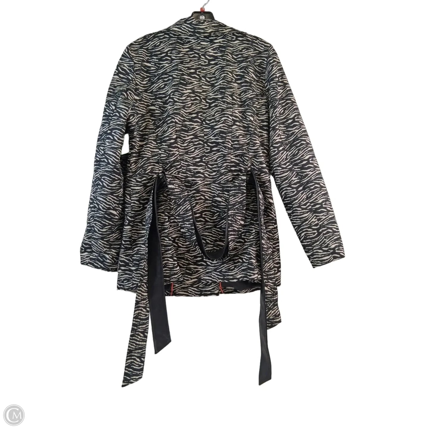 Jacket Designer By Sandro In Black & Cream, Size: M