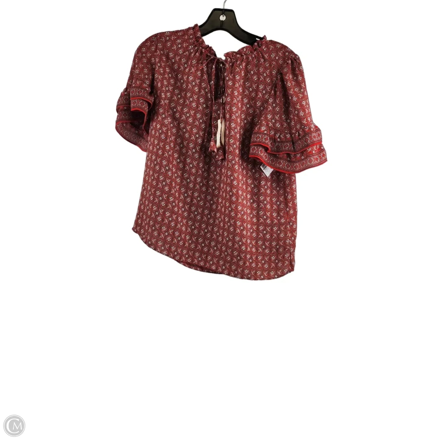 Top Short Sleeve By Max Studio In Orange, Size: S