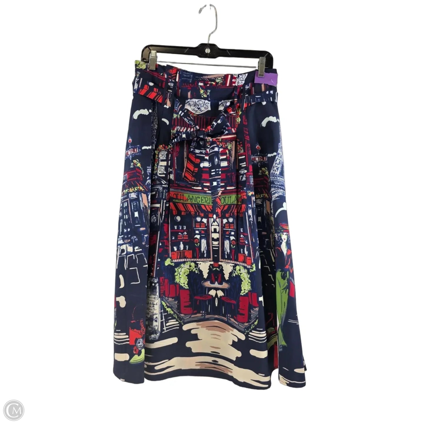 Skirt Midi By Clothes Mentor In Blue & Red, Size: L
