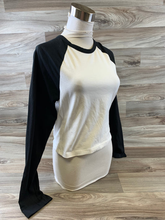 Top Long Sleeve By Pink In White, Size: L