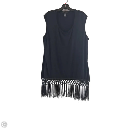 Top Sleeveless By Grace Elements In Black, Size: 2x