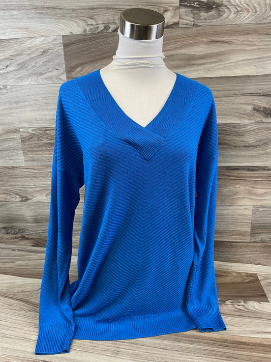Top Long Sleeve By Apt 9 In Blue, Size: M
