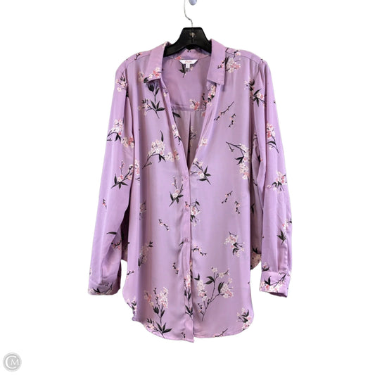 Top Long Sleeve By Candies In Green & Purple, Size: Xl