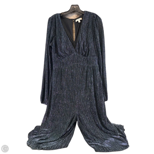 Jumpsuit By Francesca's In Black & Green, Size: L