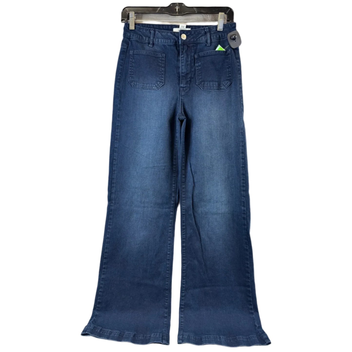 Jeans Wide Leg By Forever 21 In Blue Denim, Size: 4