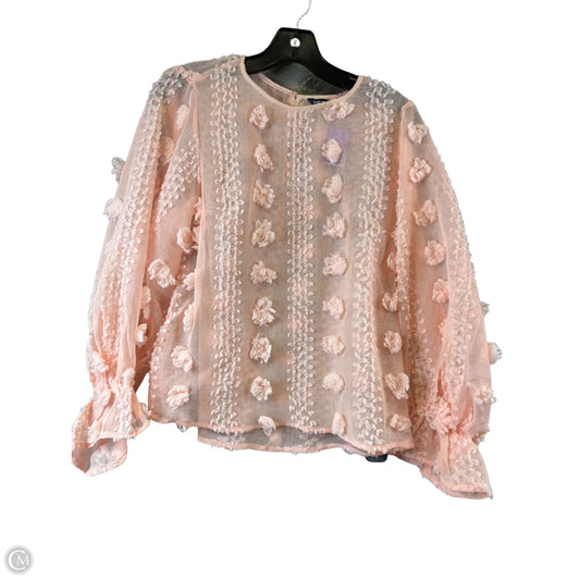 Top Long Sleeve By Shein In Peach, Size: S