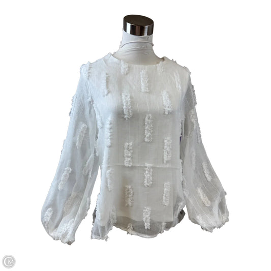 Top Long Sleeve By Shein In White, Size: S