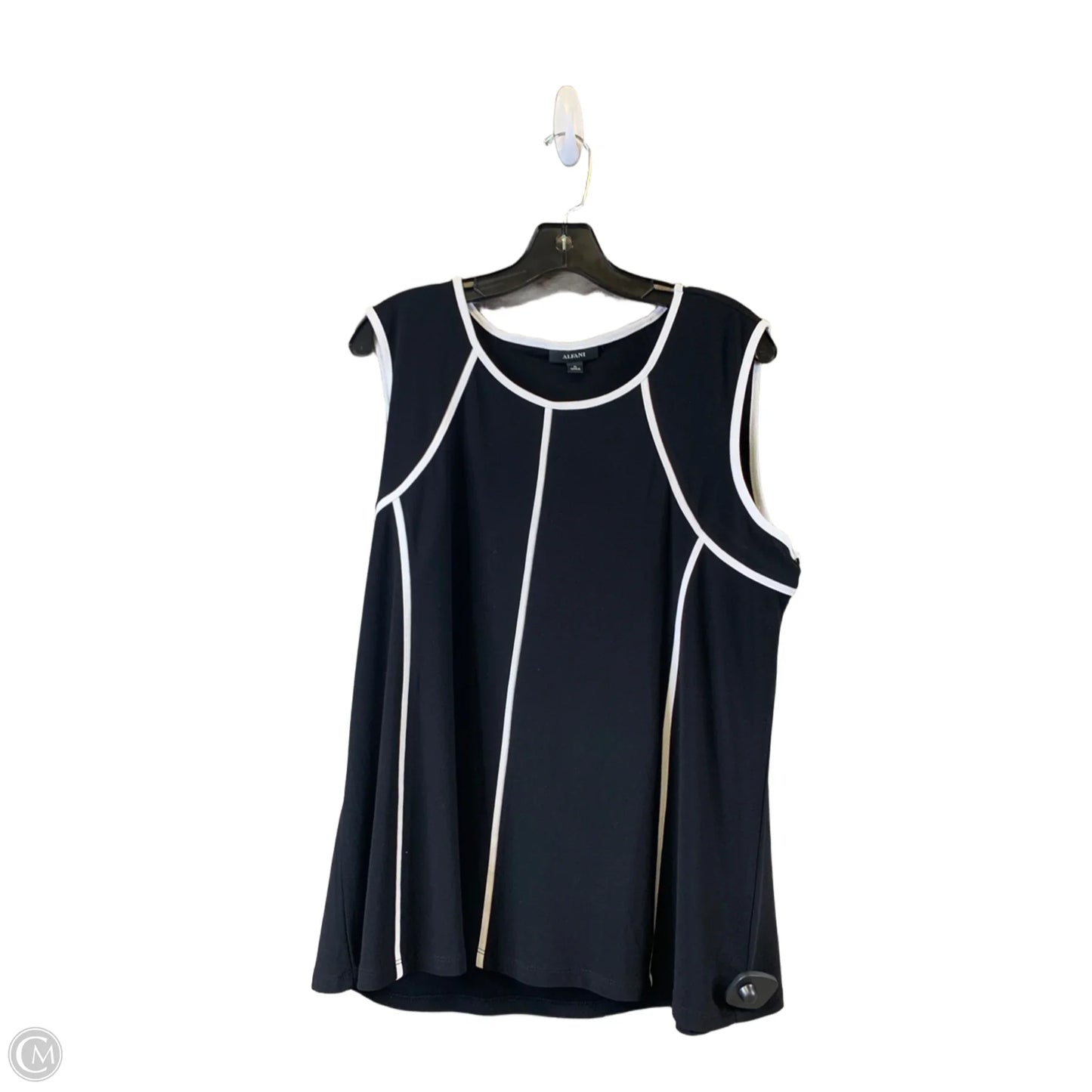 Top Sleeveless By Alfani In Black & White, Size: Xl