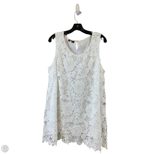Top Sleeveless By Alfani In White, Size: 1x