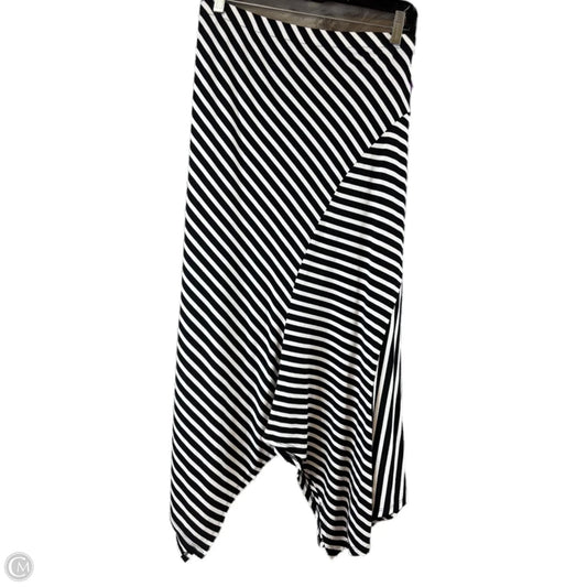 Skirt Midi By Chicos In Striped Pattern, Size: 12