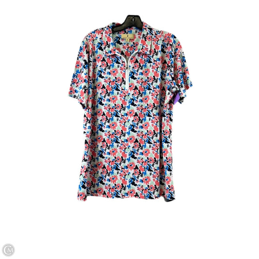 Top Short Sleeve By Clothes Mentor In Blue & Orange, Size: Xxl