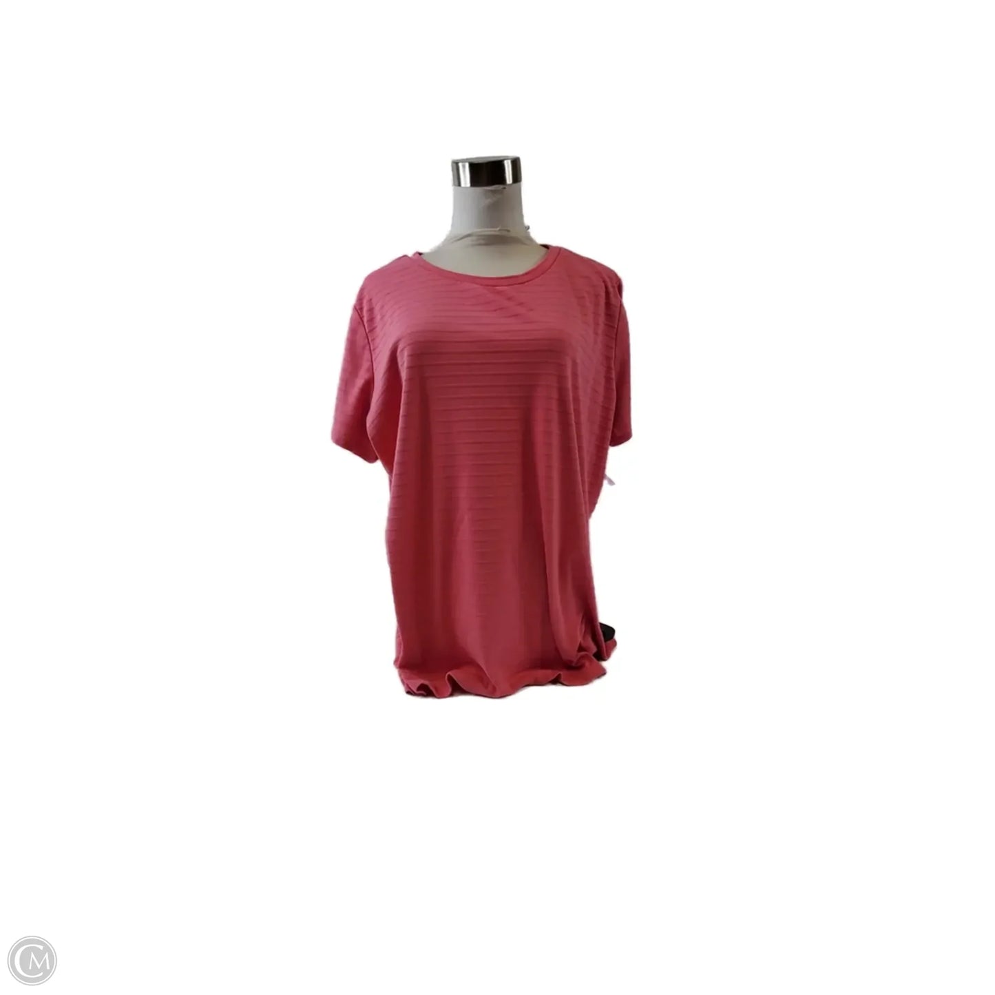 Top Short Sleeve Basic By Liz Claiborne In Pink, Size: Xxl