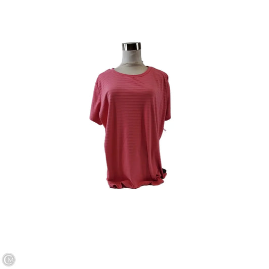 Top Short Sleeve Basic By Liz Claiborne In Pink, Size: Xxl