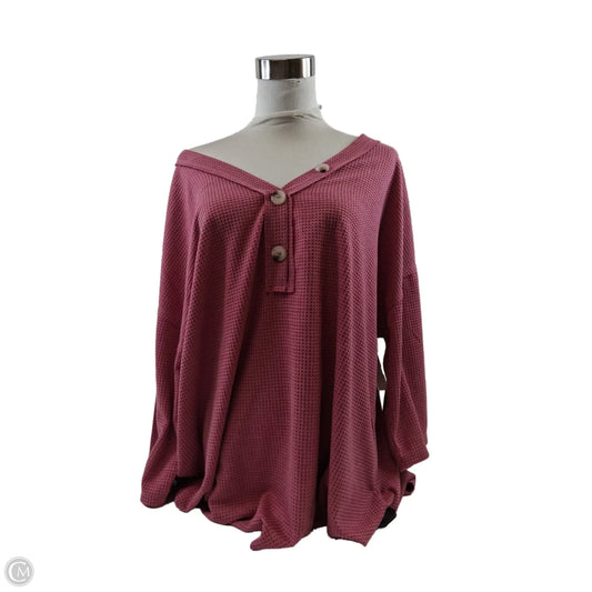 Top Short Sleeve By Andree By Unit In Plaid Pattern, Size: 2x