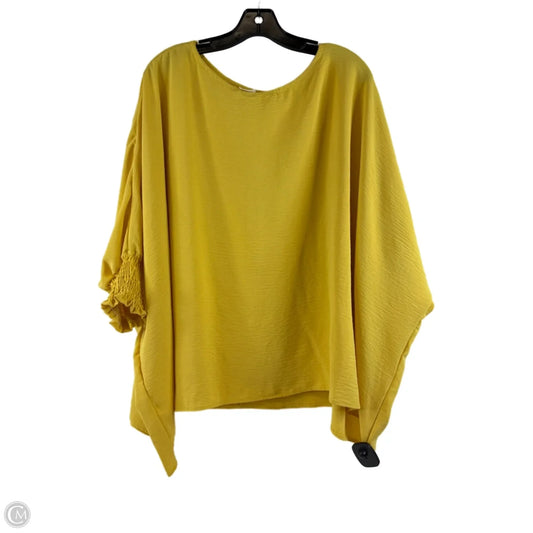 Top Short Sleeve By Clothes Mentor In Yellow, Size: Osfm