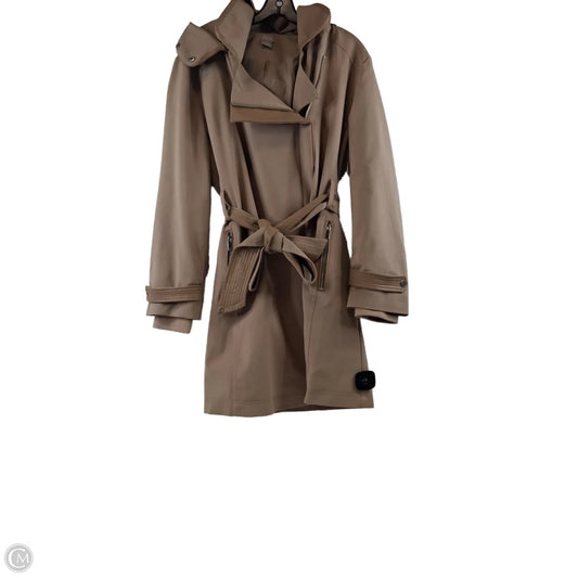 Coat Trench Coat By Chicos In Tan, Size: Xl