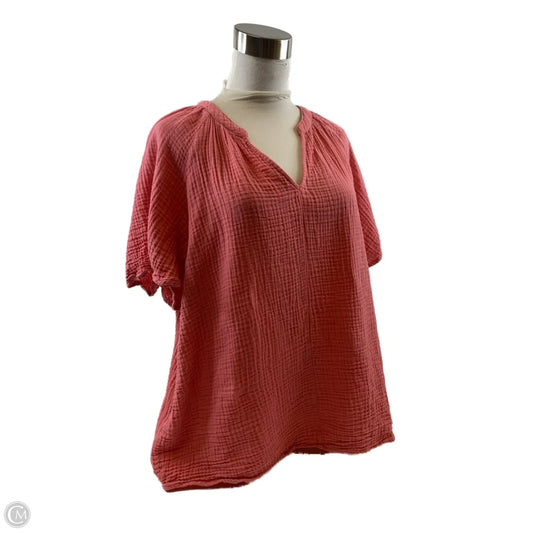 Top Short Sleeve By Clothes Mentor In Orange, Size: L