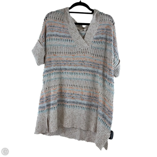 Sweater Short Sleeve By Soft Surroundings In Orange & Tan, Size: S