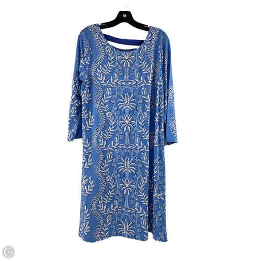 Dress Designer By Lilly Pulitzer In Blue & White, Size: Xl