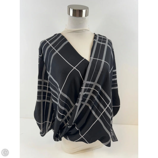 Top Short Sleeve By A Byer In Black & White, Size: Xl