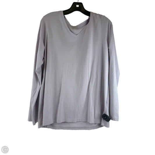 Top Long Sleeve By Lands End In Purple, Size: L