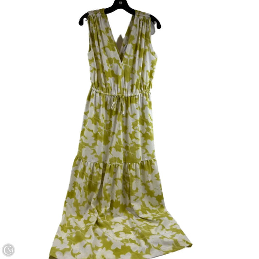 Dress Casual Maxi By Calvin Klein In Green & White, Size: S