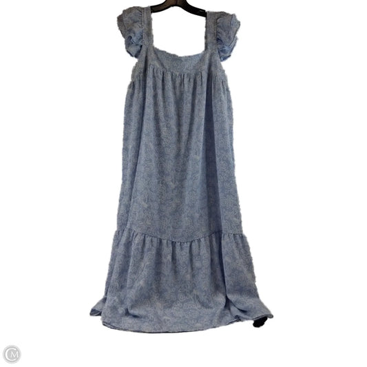 Dress Casual Maxi By Clothes Mentor In Blue & White, Size: L