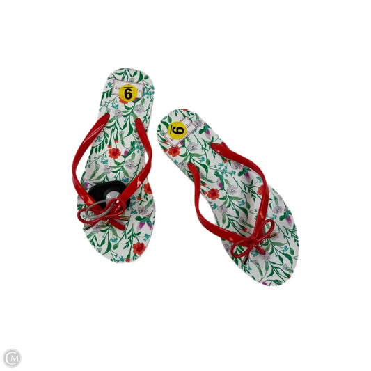 Sandals Designer By Kate Spade In Green & Orange, Size: 9