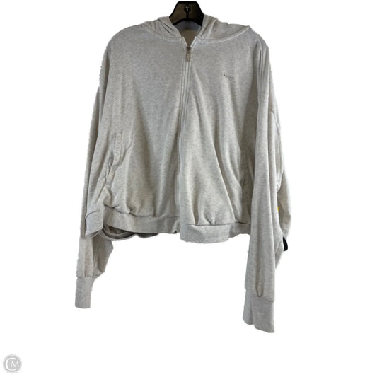 Athletic Sweatshirt Hoodie By Nike Apparel In Grey & White, Size: 2x