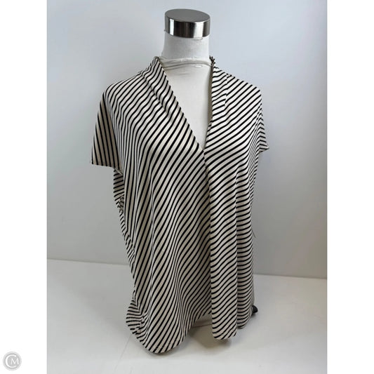 Top Short Sleeve By H&m In Black & Cream, Size: L