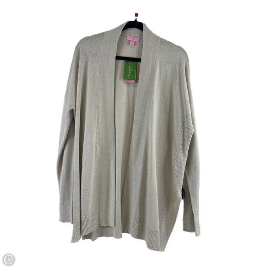 Cardigan Designer By Lilly Pulitzer In Gold & Silver, Size: M
