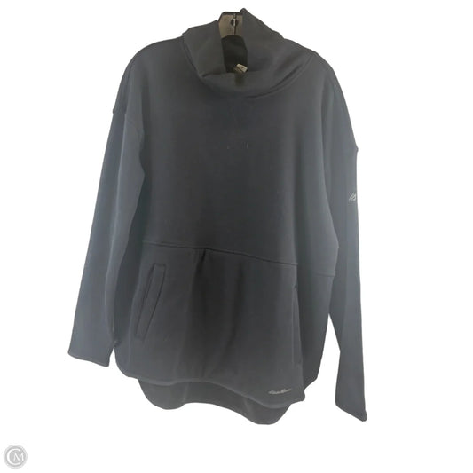 Athletic Sweatshirt Collar By Eddie Bauer In Black, Size: L