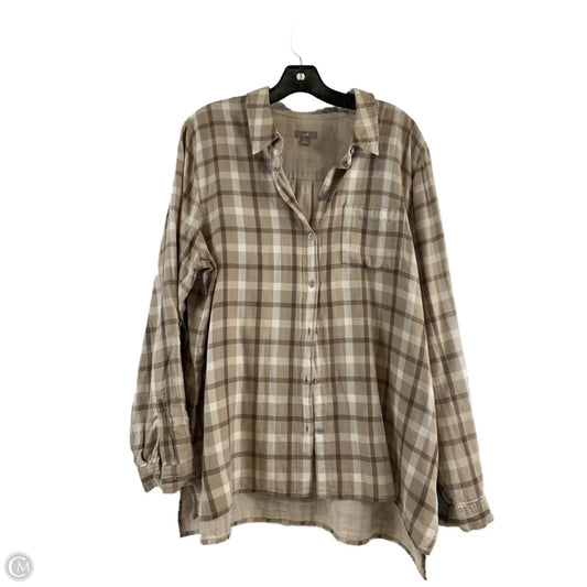 Top Long Sleeve By J. Jill In Brown, Size: Xl