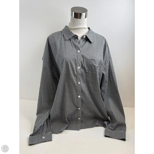 Top Long Sleeve By J. Jill In Checkered Pattern, Size: Xl