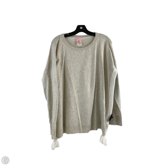 Top Long Sleeve Designer By Lilly Pulitzer In Grey, Size: L