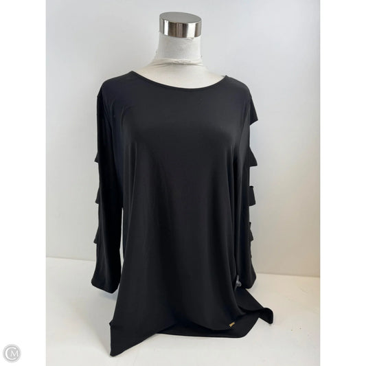 Top Long Sleeve By Anne Klein In Black, Size: L