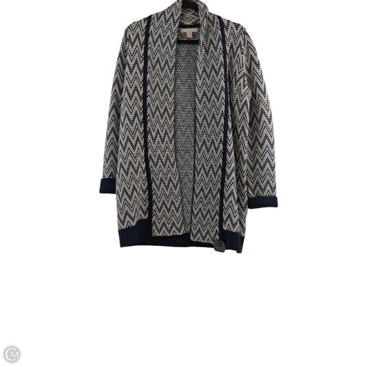 Sweater Cardigan By Banana Republic In Black & White, Size: M