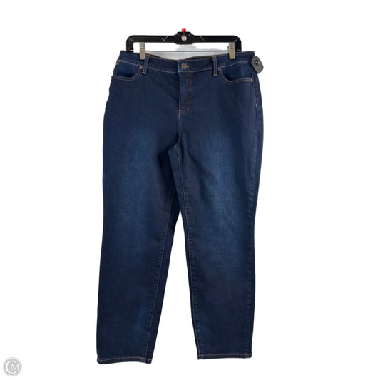 Jeans Straight By Talbots In Blue Denim, Size: 14p