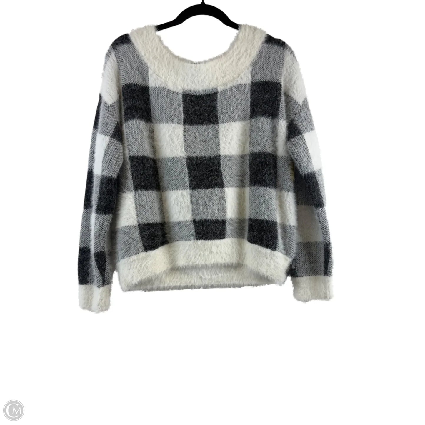 Sweater By Express In Grey & White, Size: S